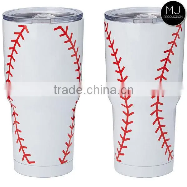 STOCKED LOW MOQ baseball tumbler