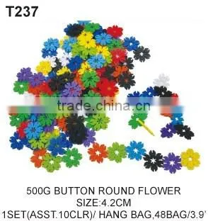 500g 4.2cm Kids Brain Development Plastic Toy Flower Tang Han Building Blocks