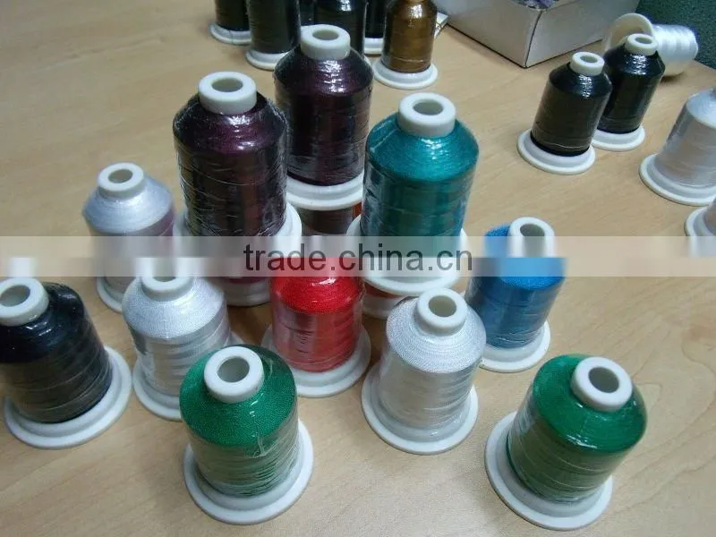 Sewing thread POLYESTER Embroidery Thread 40WT, 1,100yard MINI cones, 61colors/set with plastic box