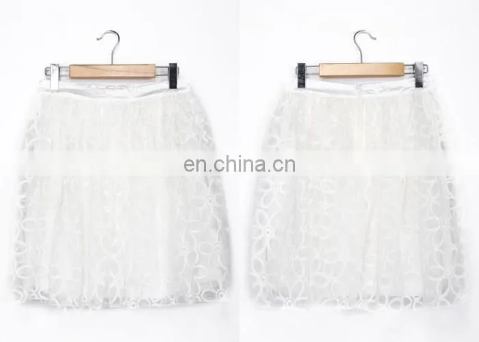 glass fiber fabric sleeveless white skirt two piece clothing