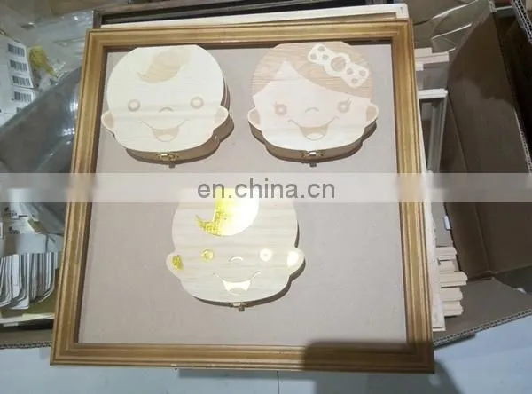 2017 Pure natural wood girls and boys baby teeth box