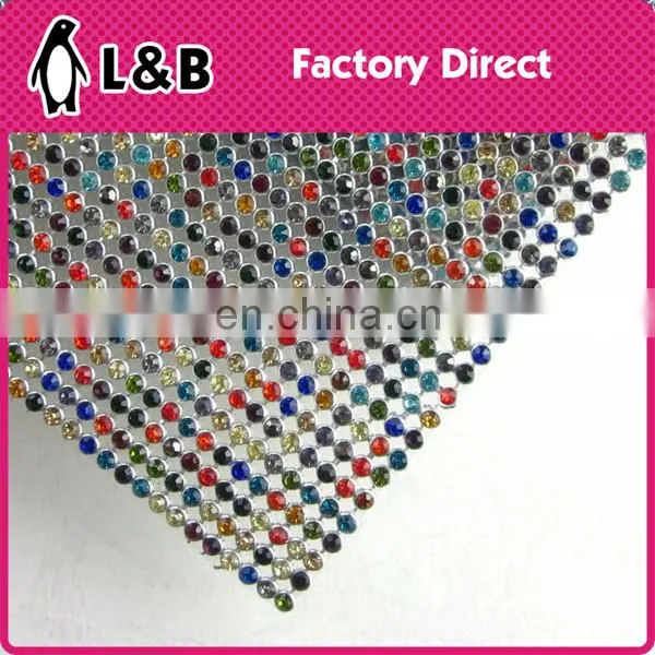 FREE SAMPLE hot fix rhinestone mesh for shoe decoration