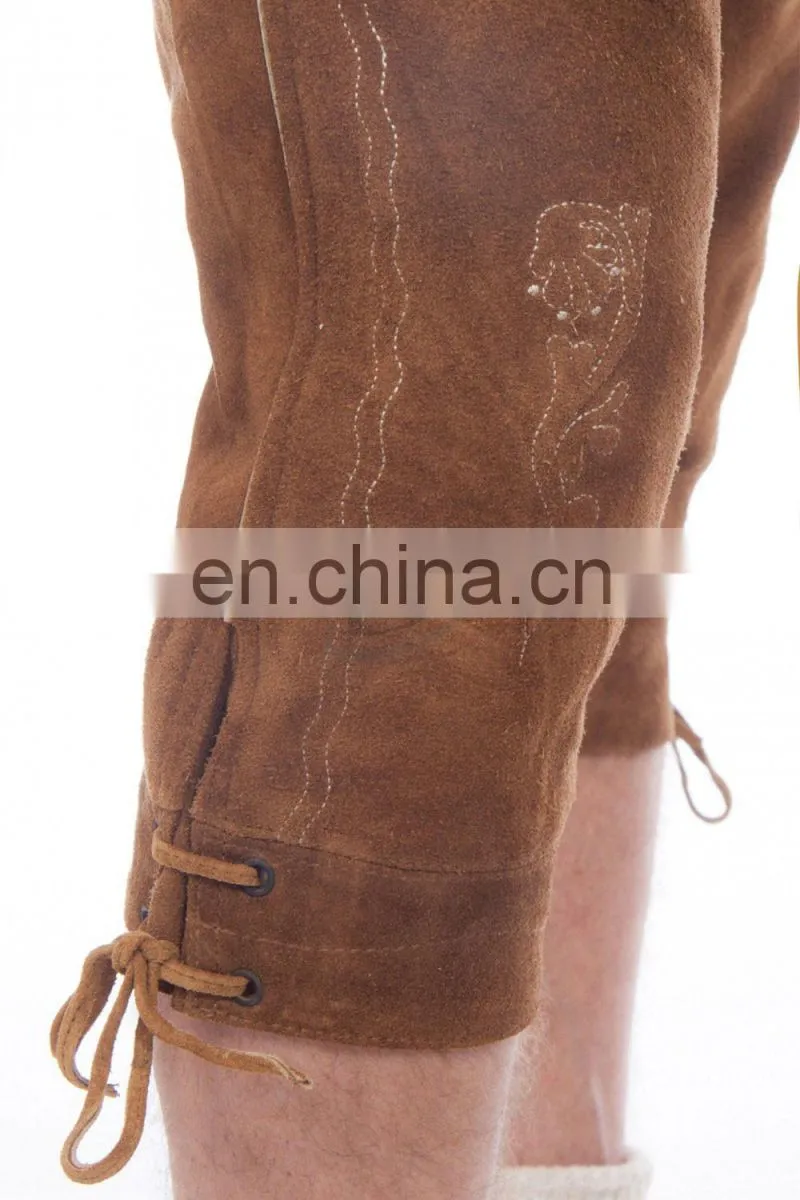 2016 Wholesale Oktoberfest men Knee Lederhosen (Bavaria Clothing)