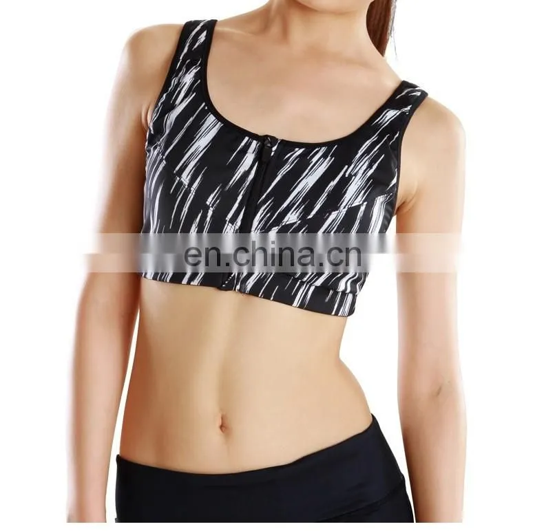 Moisture Wicking Soft Yoga Wear Print Cotton Sports Bra With Band#S150026
