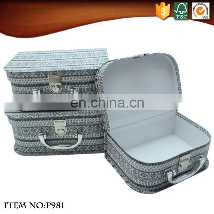 Small Fashional Imitation wool Paper Suitcase
