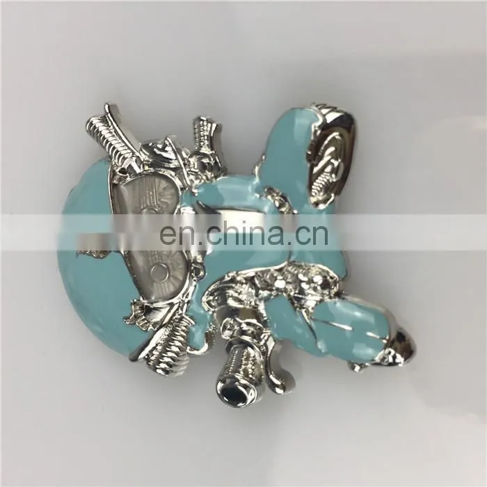 Hot selling 3D Robotic Doll metal badge custom logo name plates