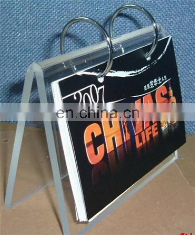 Transparent plexiglass latest acrylic calendar stand
