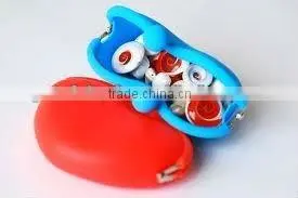 Cute silicone coin purse for girls,heart shape purse hook for younga ladies
