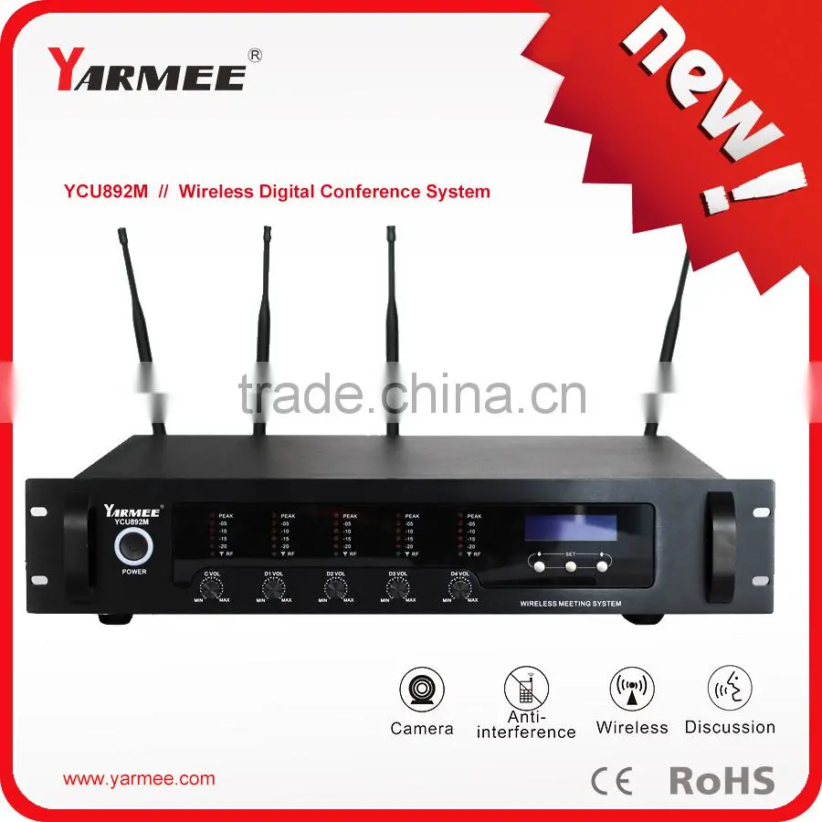 Yarmee YCU892 high quality professional wireless microphone with stand