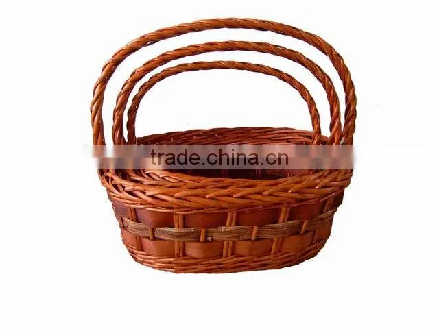 handmade roundwicker baskets.oval baskets.woodenchip baskets.