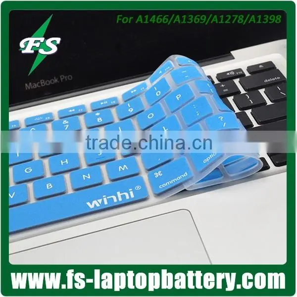 Shine Bule keyboard cover for Macbook air 11 13/ Silicone keyboard cover skin for Macbook Pro 13