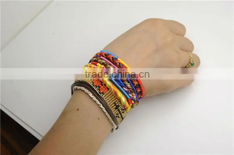 Handmade Woven Bohemian Bracelet With Magnetic Clasp