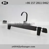 gray fashion velvet flocking hanger with clips for suits