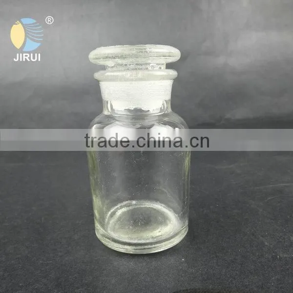 60ml wide open reagent glass jar with lid