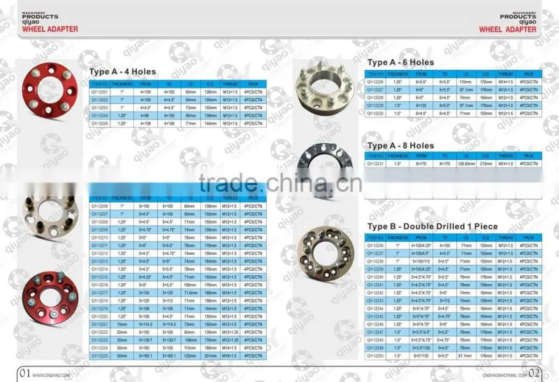 Alloy car wheel spacer wheel adapter