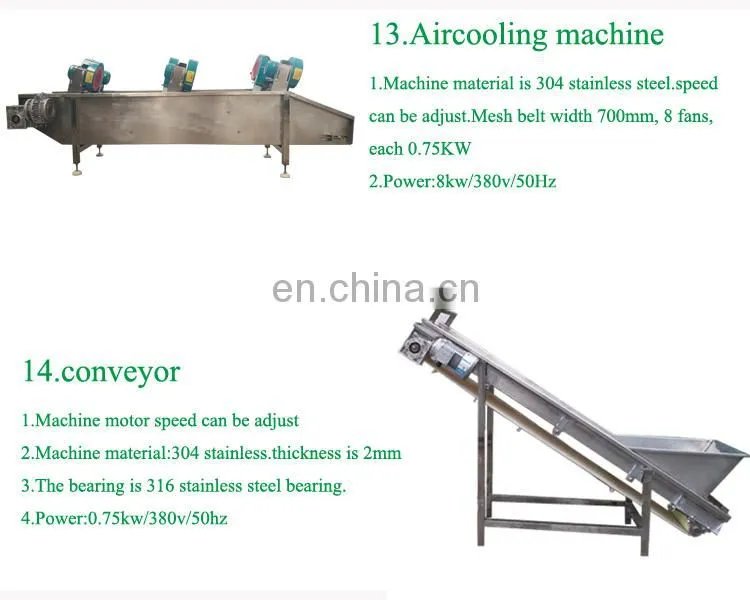 Fully Automatic Electric French Fries Potato Chips Making Machine Production Line