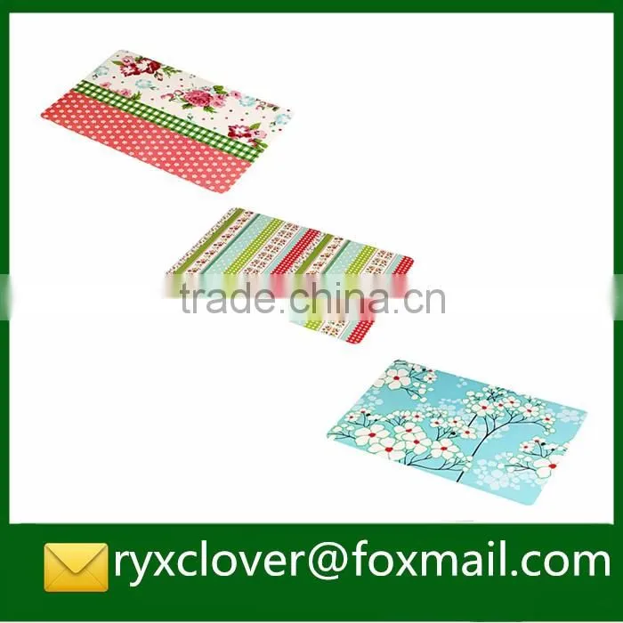 PP plastic waterproof colorful placemat table dish mat