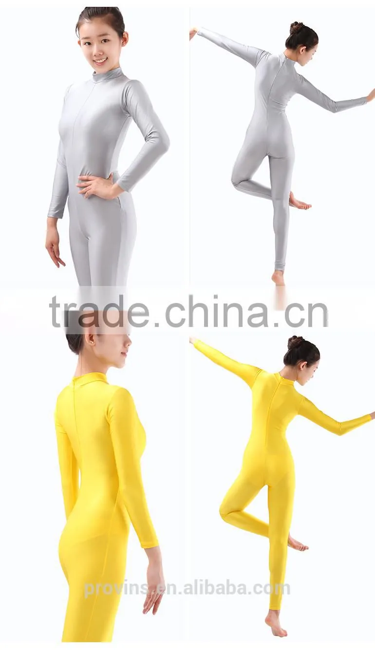 Turtle-neck Long Sleeve Ankle Length Dance Unitard, Gymnastics Unitard (UA002)