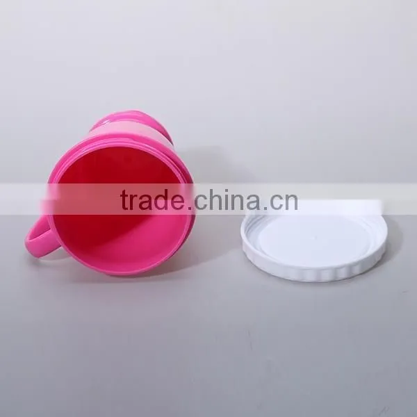 300ML PP PLASTIC MUG WITH LID FOR OFFICE