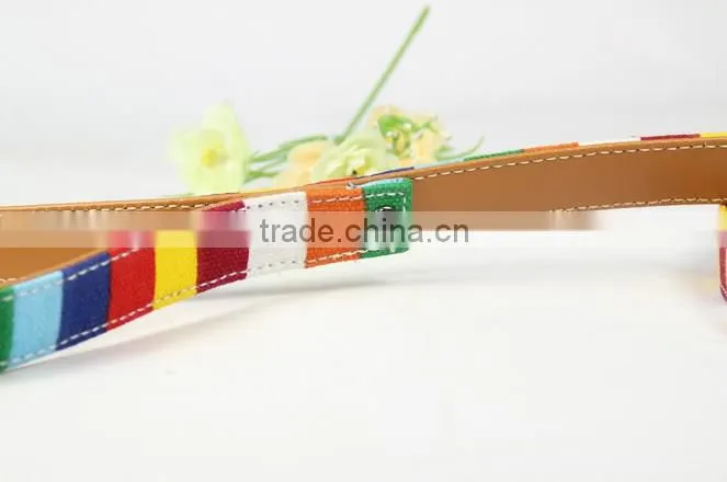 rainbow color small MOQ PU leather dog leash wholesale