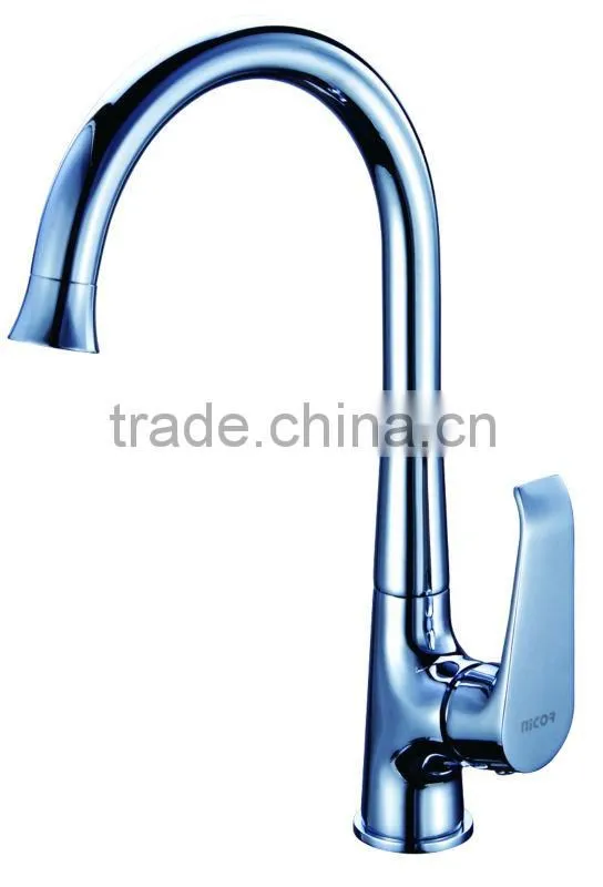 6804 Fashion High Quality Series Brass Cold and Hot Water Polished Chrome Bathroom Faucet with Single Lever