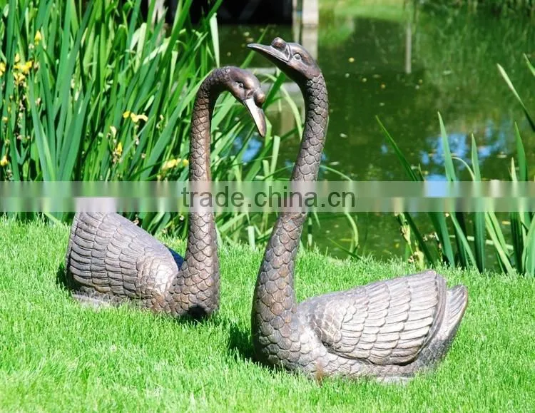 Bronze life goose sculpture for gadern decoration