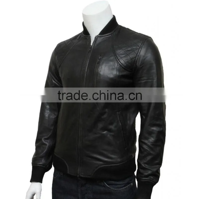 turkey bomber leather jacket