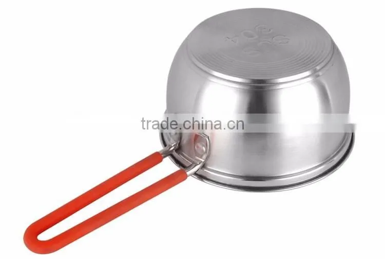 18/8 Stainless steel cookware set with silicone handle