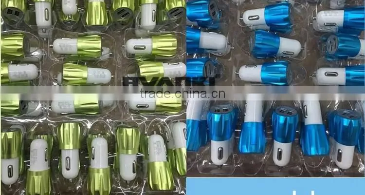 Promotional Wireless 5V 2.1A Mobile Aluminium Dual USB Car Charger for iPhone 6 | for Samsung Portable 12v Car Battery Charger