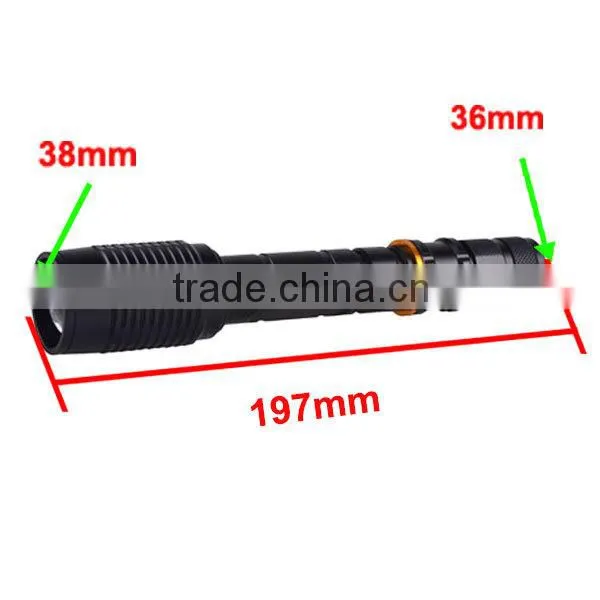 2000lm Aluminum XM-L Zoomable Long Range Tactical Torch