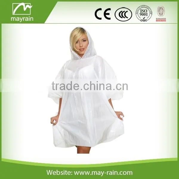 PE rain disposable poncho raincoat