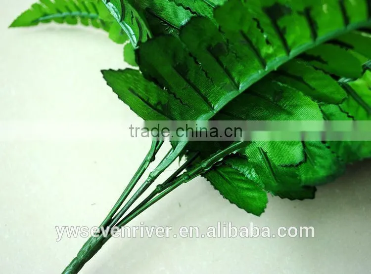 Simulation take 7 fork Persian Persian grass decoration project with big leaves green plant Flowers, silk flower flower