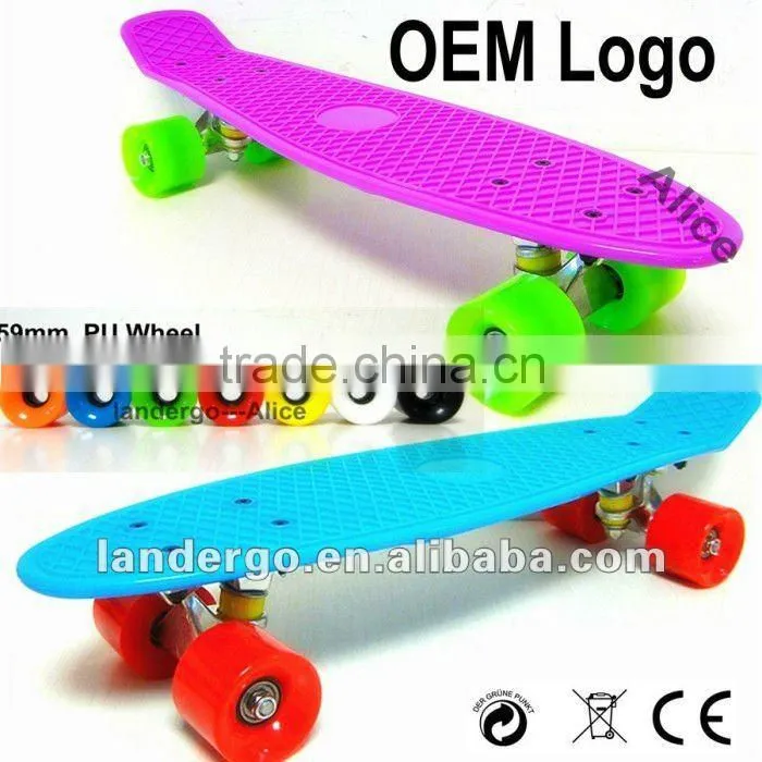 Landergo CE SGS Approved Replica Plastic Skateboard With Original Design