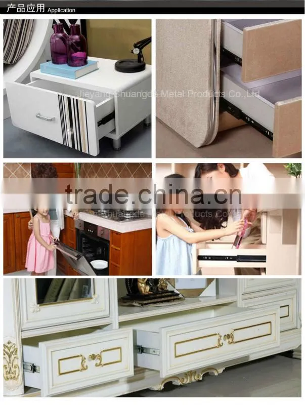 king slide drawer slides/roller drawer slide/telescopic channel drawer slide