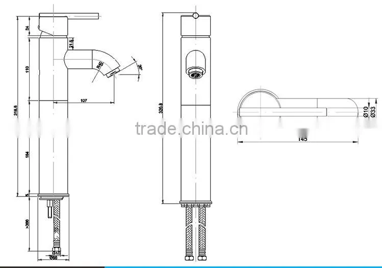 High Quality Single Handle Tall Mono Basin Mixer Tap