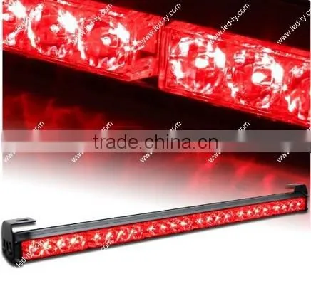 LED Emergency Warning Traffic Advisor Vehicle Strobe Light Bar 27" Red