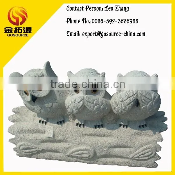 stone owl animal sculpture