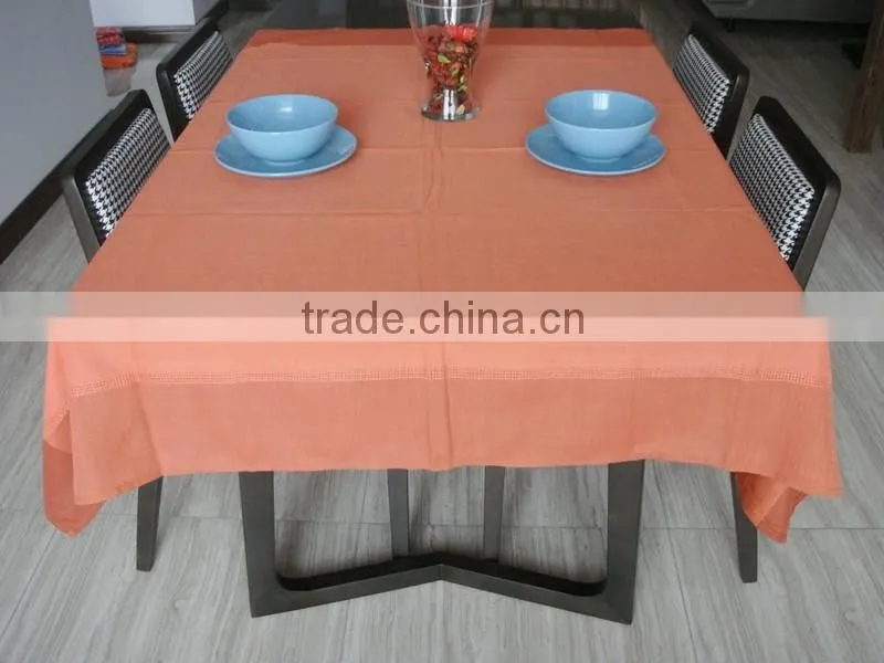 100%polyester slubby yarn table cloth