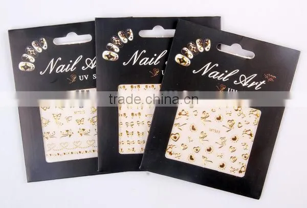 OEM Star design gold color Gel nail sticker