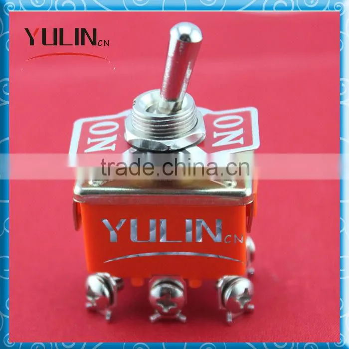 YULIN 1322 6Pins Screw Terminal 6Amp Mini ON-OFF-ON Toggle Switch