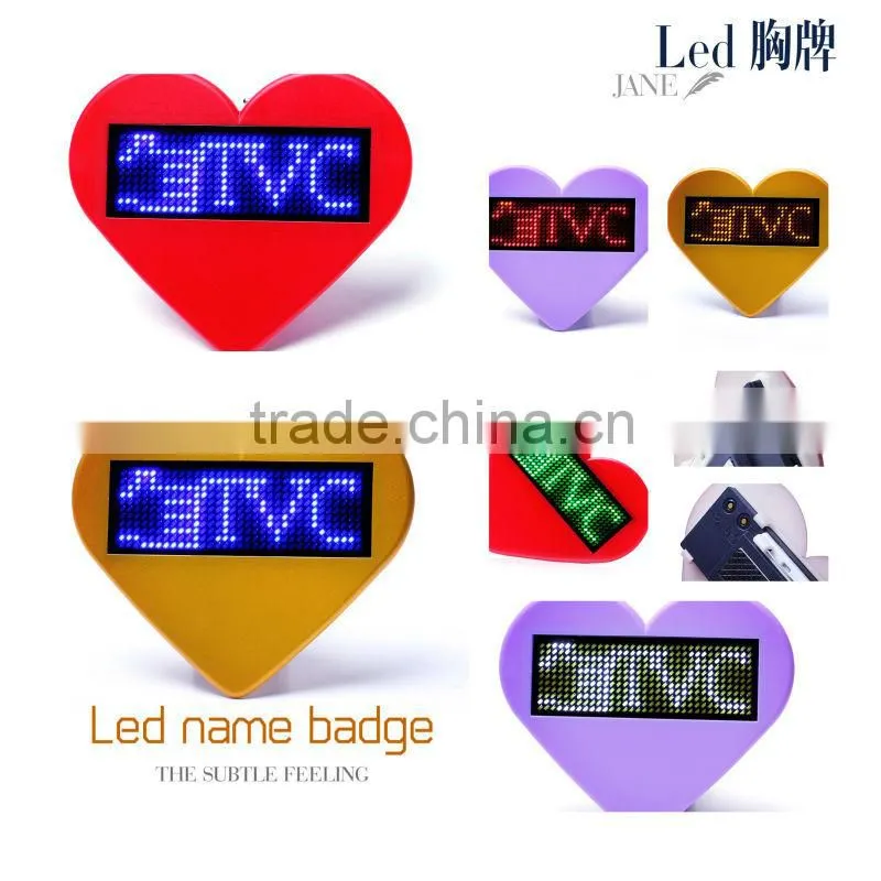 B1236 red led name badge,led name tags,led name card