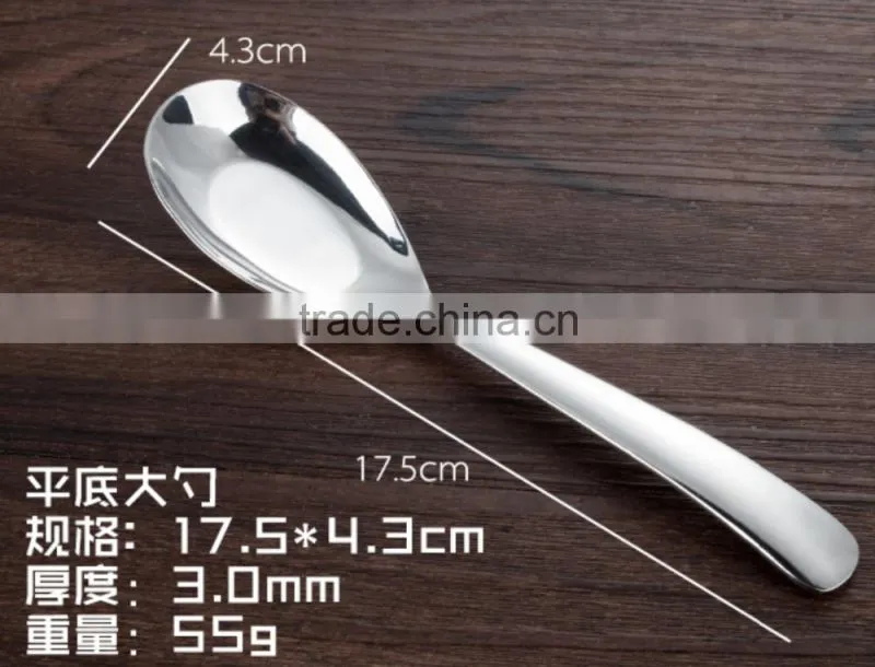 Soup spoon stainless steel 410 of mirror polish and gold color