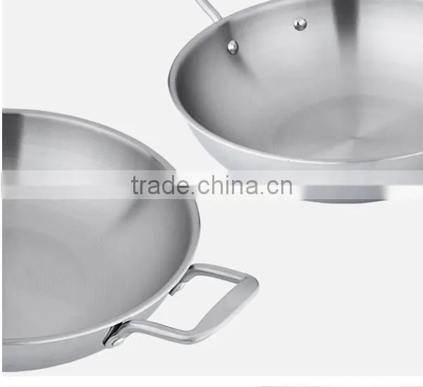 Charms Tri-ply stainless steel chineses wok pans