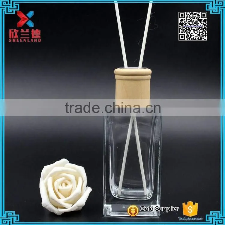 80ml, 200ml rectangle shape perfume oil bottles ; match rattan stick ;reed diffuser caps