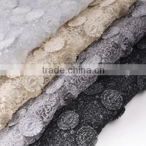 100% polyester circle water soluble embroidery lace for dress