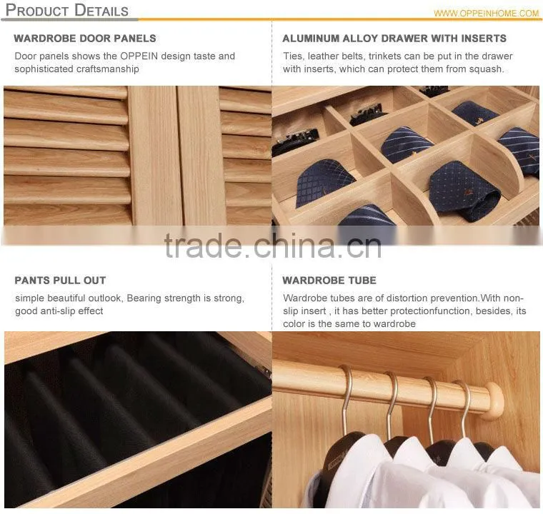 Bedroom Furniture Wooden Swing Wardrobe Closet Bedroom Furniture with Melamine