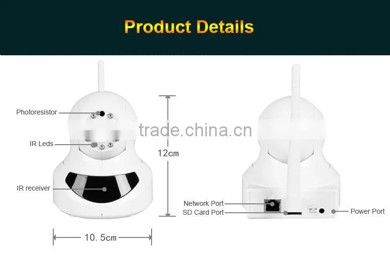 Kendom New 720P smart home cctv wireless camera security alarm system baby network wifi IP camera