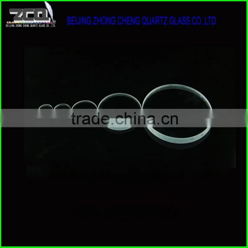 Polishing High Purity Round Quartz Glass Sheet Fused Silica Window