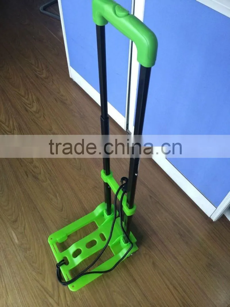 Plastic portable folding trolley