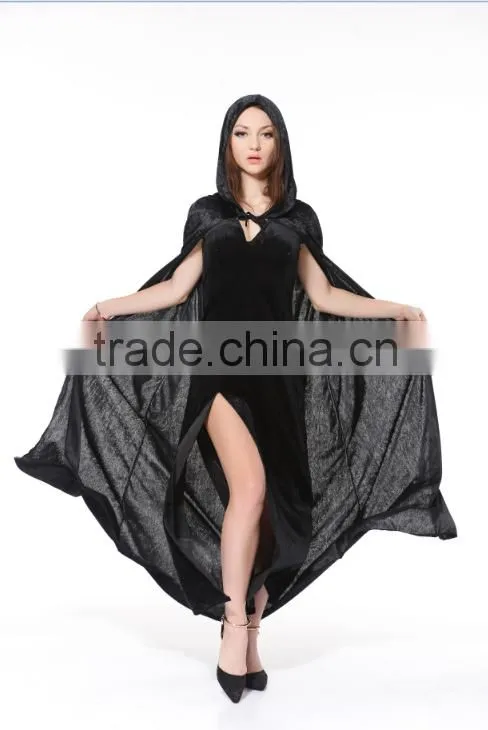 Halloween hot sale Black Mysterious women fancy dress suit party costume